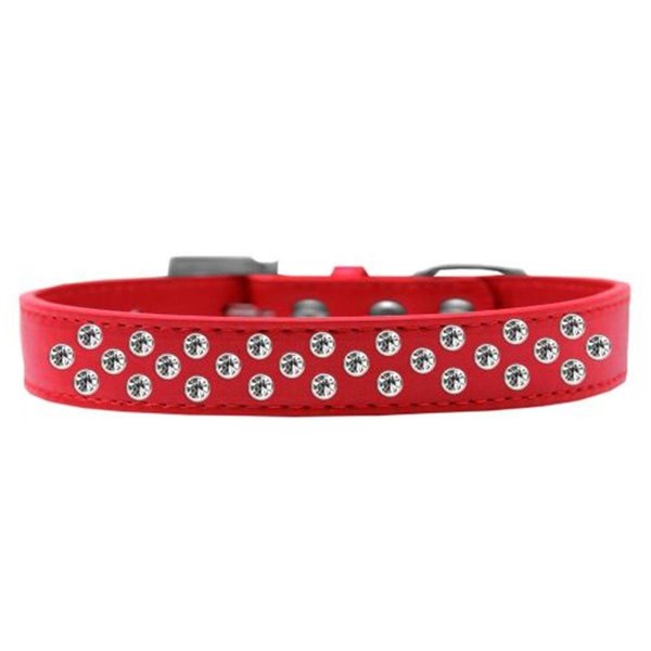Unconditional Love Sprinkles Clear Crystals Dog CollarRed Size 14 UN955306